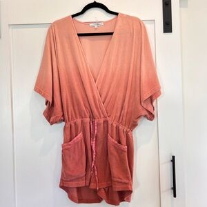YFB Ombre terry cloth cover up